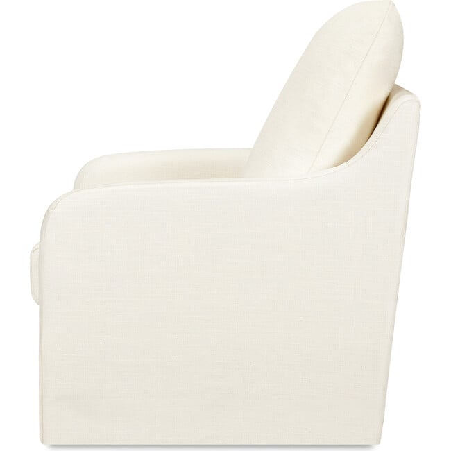 Reese Eco-Linen Slip Cover Swivel Glider, Ivory - Nursery Chairs - 4