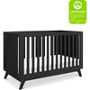 Otto 3-In-1 Convertible Crib, Ebony - Cribs - 2