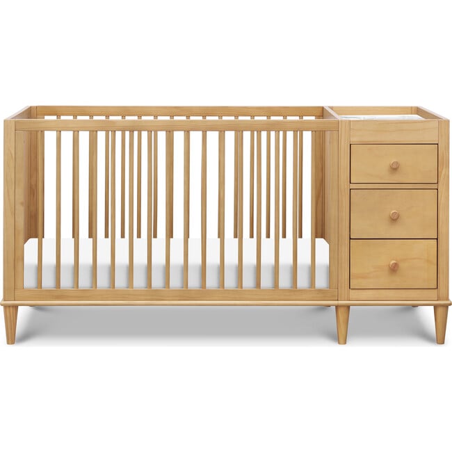 Marley 3-In-1 Crib & Changer Combo, Honey - Cribs - 2