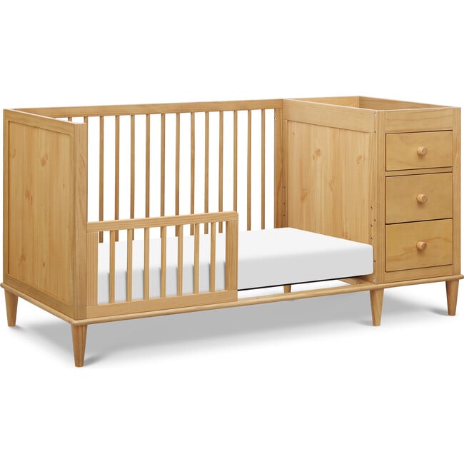 Marley 3-In-1 Crib & Changer Combo, Honey - Cribs - 3