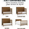 Frem 4-In-1 Convertible Crib, Walnut - Cribs - 3