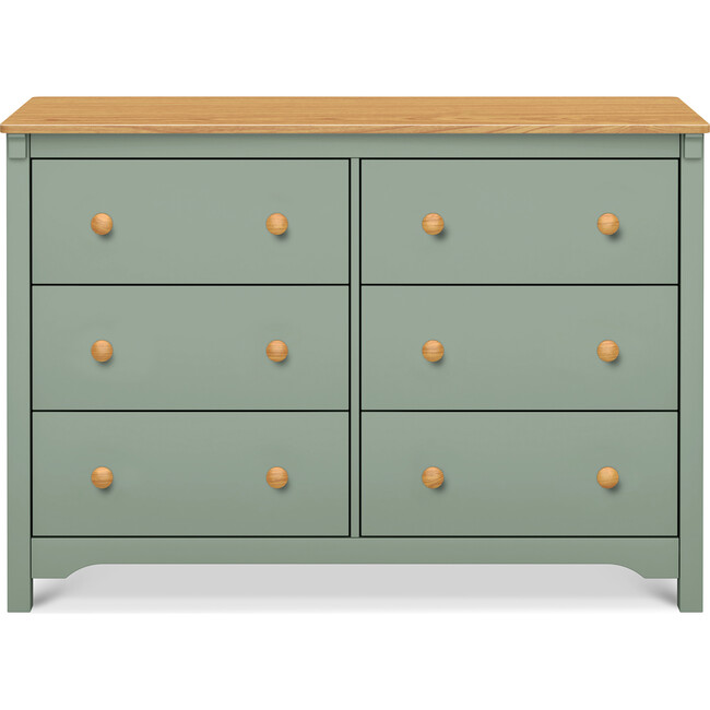 Shea 6-Drawer Dresser, Light Sage & Honey - Dressers - 4