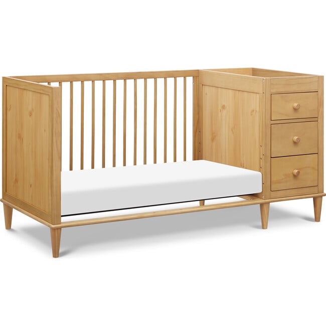 Marley 3-In-1 Crib & Changer Combo, Honey - Cribs - 4