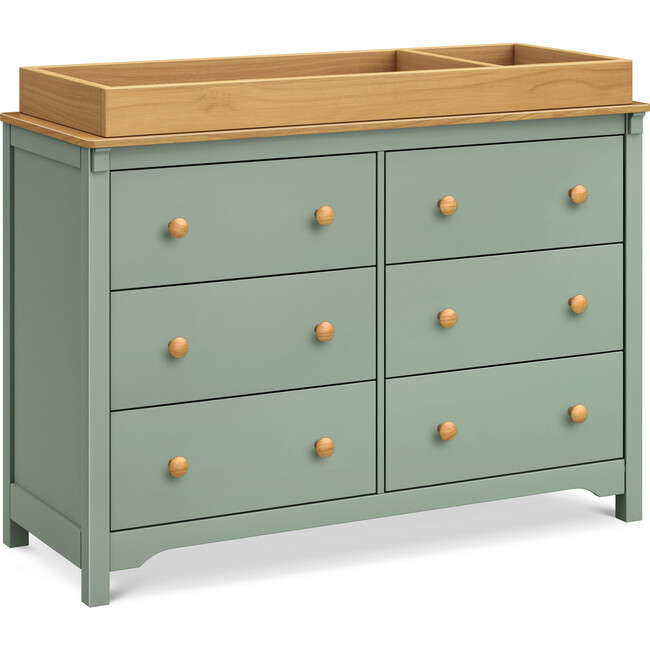 Shea 6-Drawer Dresser, Light Sage & Honey - Dressers - 5