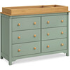 Shea 6-Drawer Dresser, Light Sage & Honey - Dressers - 5