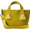 Women's Tulum Solid Small Hand-Woven Tote Bag, Ochre - Bags - 1 - thumbnail