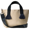 Women's Tulum Solid Small Hand-Woven Tote Bag, Moon - Bags - 1 - thumbnail