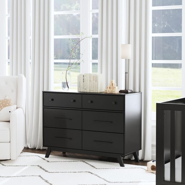 Otto 6-Drawer Dresser, Ebony - Dressers - 8