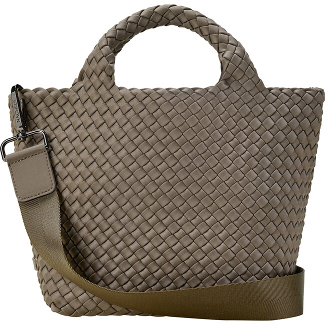 Women's St. Barths Solid Small Classic Hand-Woven Tote Bag, Terre