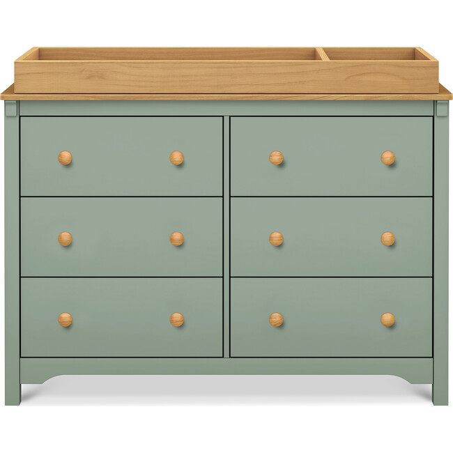 Shea 6-Drawer Dresser, Light Sage & Honey - Dressers - 6