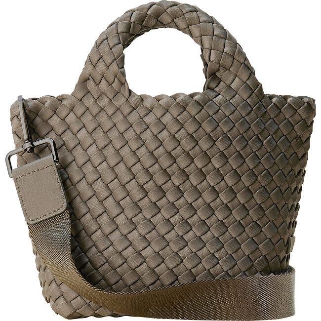 Women's St. Barths Solid Petit Classic Hand-Woven Tote Bag, Terre