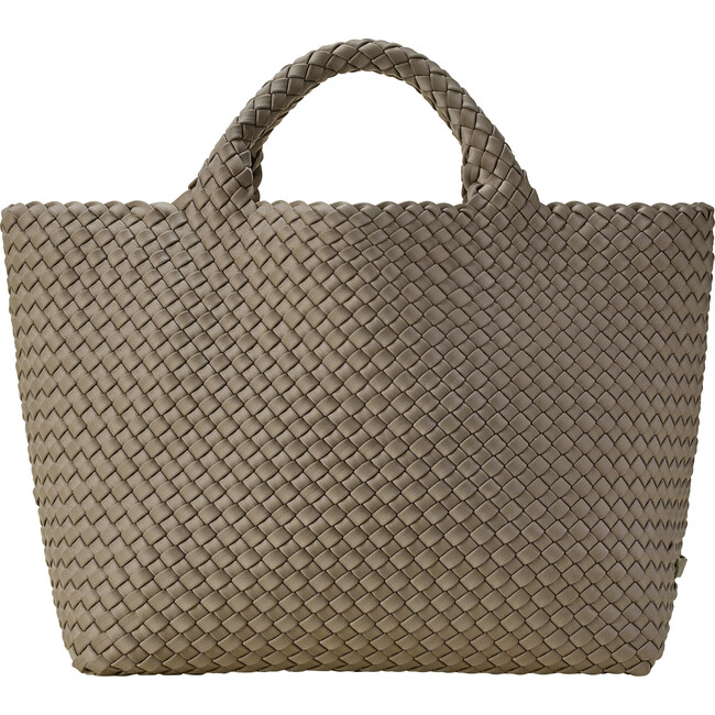 Women's St. Barths Solid Medium Classic Hand-Woven Tote Bag, Terre