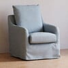 Reese Eco-Linen Slip Cover Swivel Glider, Chambray - Nursery Chairs - 8