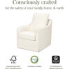 Reese Eco-Linen Slip Cover Swivel Glider, Ivory - Nursery Chairs - 8