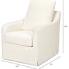 Reese Eco-Linen Slip Cover Swivel Glider, Ivory - Nursery Chairs - 9