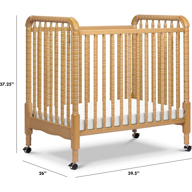 Jenny Lind 3-In-1 Convertible Mini Crib, Honey - Cribs - 7