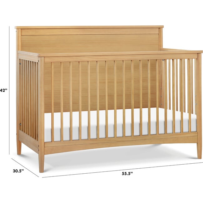 Frem 4-In-1 Convertible Crib, Honey - Cribs - 7