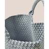 Women's St. Barths Solid Medium Classic Hand-Woven Tote Bag, Glacier - Bags - 2