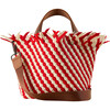 Women's Havana Striped Small Hand-Woven Tote Bag, Amalfi - Bags - 1 - thumbnail