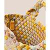 Women's St. Barths Watercolor Petit Classic Hand-Woven Tote Bag, Saffron - Bags - 2