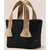 Women's Tulum Solid Petit Hand-Woven Tote Bag, Umbra - Bags - 4