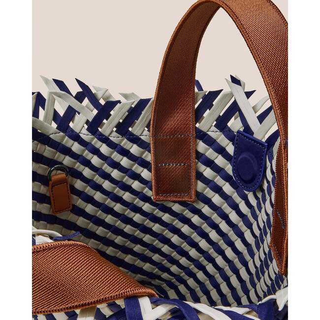 Women's Havana Striped Small Hand-Woven Tote Bag, Venice - Bags - 2