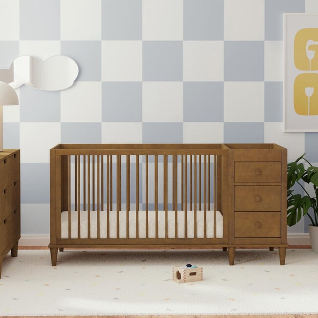 Marley 3-In-1 Crib & Changer Combo, Walnut - Cribs - 8