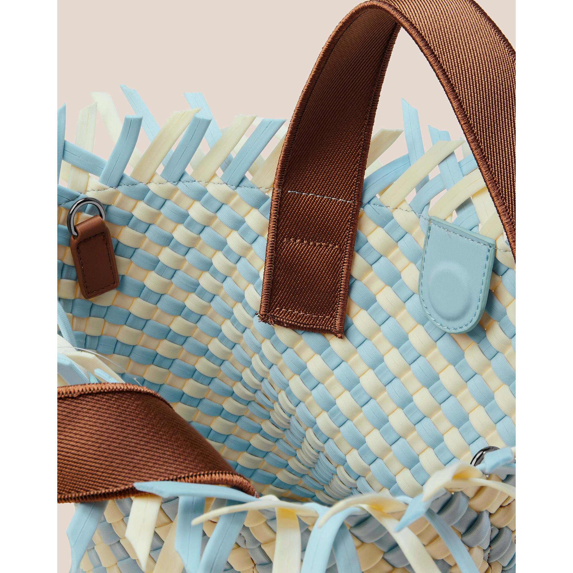 Women's Havana Small Handwoven Tote Striped, Sky - OS