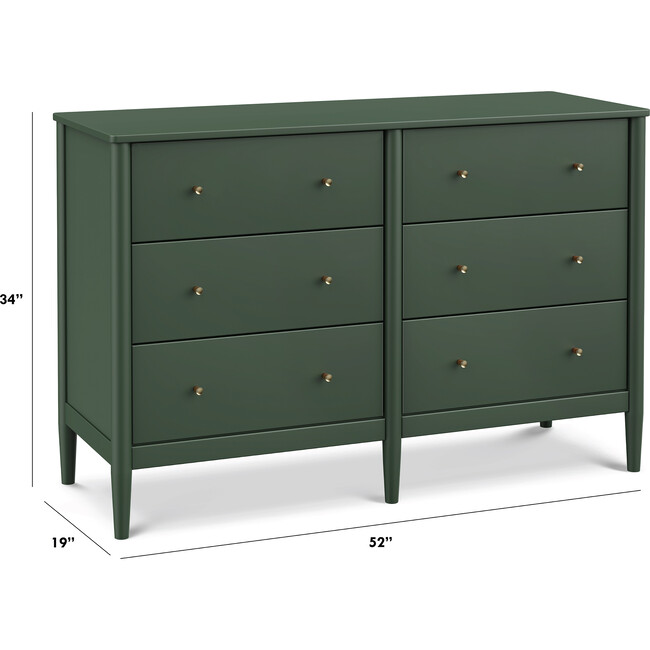 Frem 6-Drawer Dresser, Forest Green - Dressers - 8