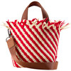 Women's Havana Striped Petit Hand-Woven Tote Bag, Amalfi - Bags - 1 - thumbnail