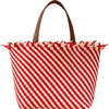 Women's Havana Striped Medium Hand-Woven Tote Bag, Amalfi - Bags - 1 - thumbnail