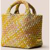 Women's St. Barths Watercolor Small Classic Hand-Woven Tote Bag, Saffron - Bags - 4