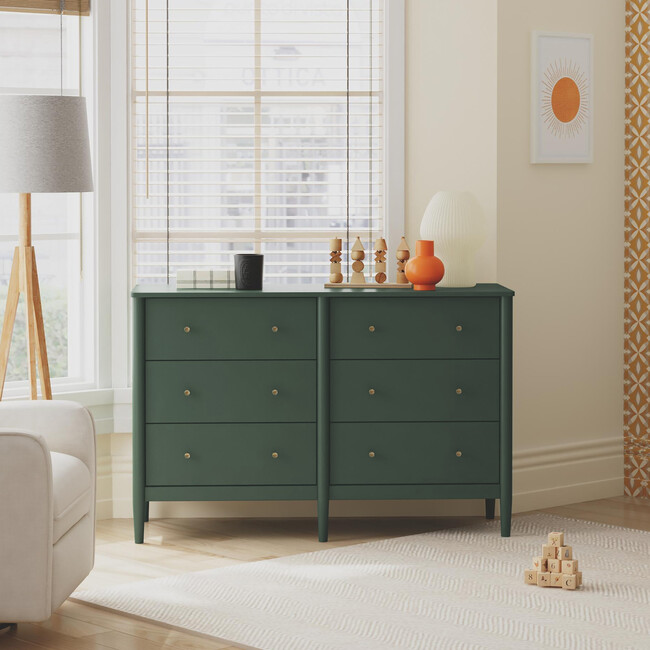 Frem 6-Drawer Dresser, Forest Green - Dressers - 9