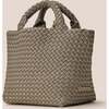 Women's St. Barths Solid Small Classic Hand-Woven Tote Bag, Terre - Bags - 4