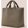 Women's St. Barths Solid Medium Classic Hand-Woven Tote Bag, Terre - Bags - 4