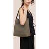 Women's Nomad Solid Zippered Pouch Hobo Bag, Terre - Bags - 5