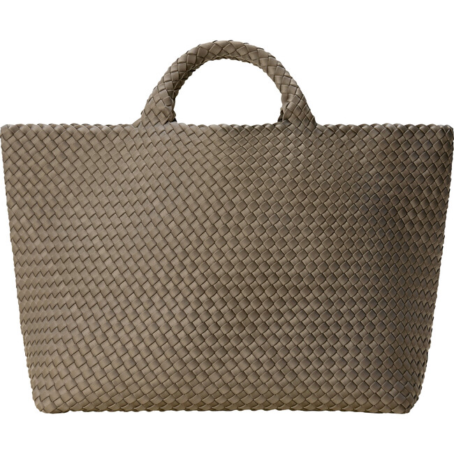 Women's St. Barths Solid Large Classic Hand-Woven Tote Bag, Terre