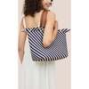 Women's Havana Striped Medium Hand-Woven Tote Bag, Venice - Bags - 5