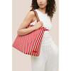 Women's Havana Striped Large Hand-Woven Tote Bag, Amalfi - Bags - 5