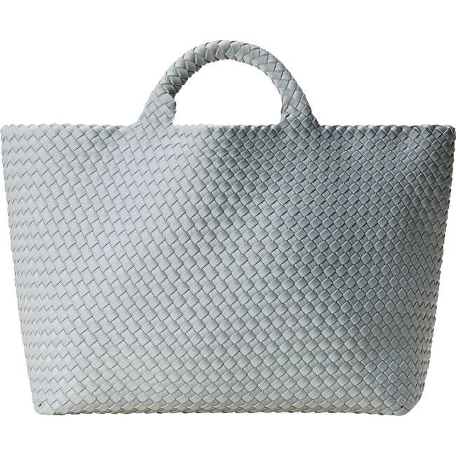 Women's St. Barths Solid Large Classic Hand-Woven Tote Bag, Glacier