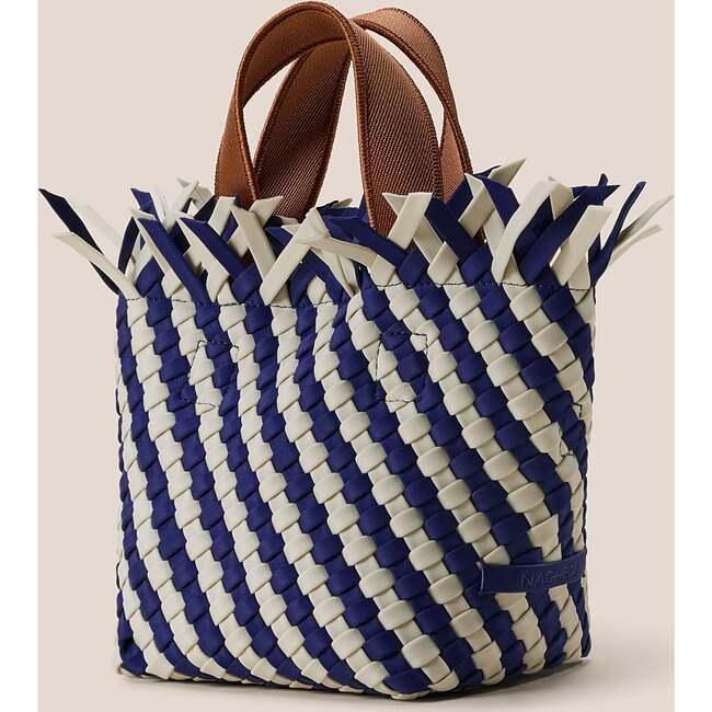 Women's Havana Striped Petit Hand-Woven Tote Bag, Venice - Bags - 4