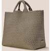 Women's St. Barths Solid Large Classic Hand-Woven Tote Bag, Terre - Bags - 4