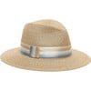 Women's Courtney UPF 25+ Ombre Ribbon Tie Fedora, Sand & Blue - Hats - 1 - thumbnail