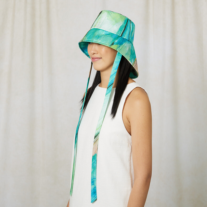 【PEARLY GATES】 Women's UV Cut Two Way Scarf Bucket Hat Genuine PEARLY GATES GOLF Womens UV Cut Two Way Scarf Bucket
