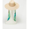 Women's Cassidy UPF 25+ Satin Scarf Wide-Brim Fedora, Sand & Green - Hats - 5