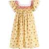 Rosa Gialla Girl Dress, Yellow - Dresses - 1 - thumbnail