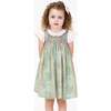 Fiori Girl Dress, Green - Dresses - 2