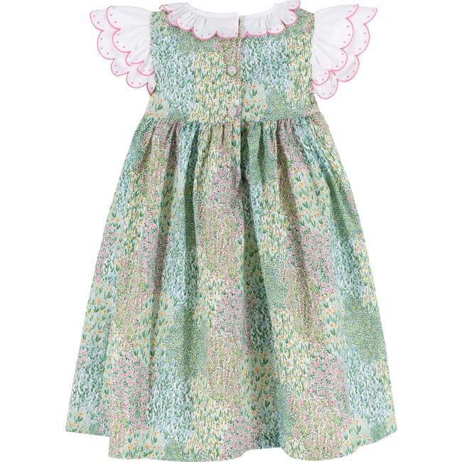 Fiori Girl Dress, Green - Dresses - 6