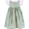 Fiori Girl Dress, Green - Dresses - 6