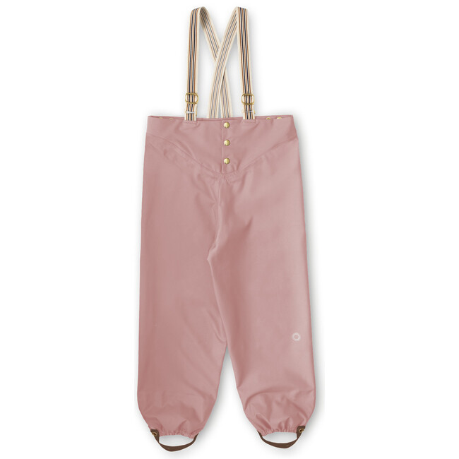 Rain Snap Waist Suspender Pants, Crabapple